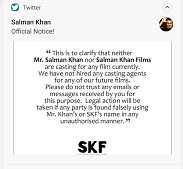 Official Tweet of Salman Khan