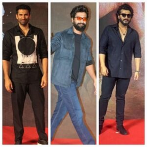 Aditya, Arjun & Vicky at Gadar 2 Bash