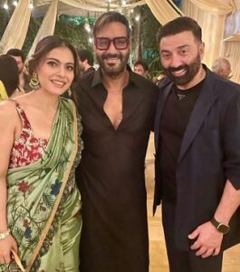 Kajol & Ajay Devgn with Sunny Deol