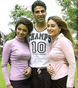 Kareena and Priyanka with Akshay in Aitraaz