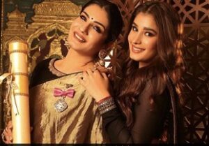 Rasha with Raveena Tandon