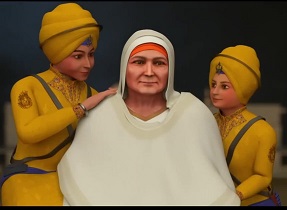 Animated Mata Gujri ji with Chote Sahibzade