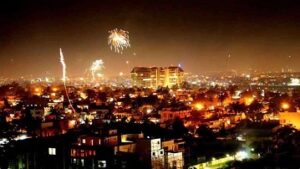 Diwali night view in India