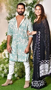 Shahid Kapoor with wife Mira Rajput