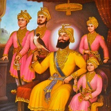 Imagined pic of Guru Gobind Singh ji and sons