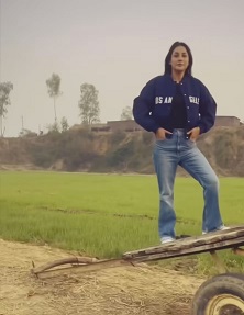 Shehnaaz Gill in her farms