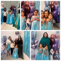 Elsa themed party for Aalia and Aakira