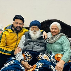Kapil Sharma with parents of Gurpreet ghuggi