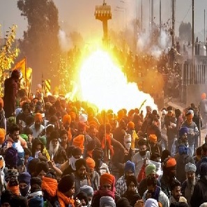 BJP attacks protesting Farmers