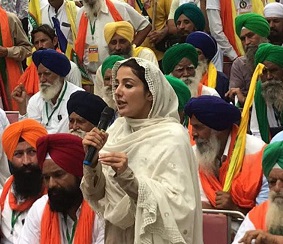 Sonia Mann join Farmers protests