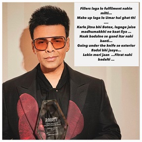Karan Johar on Cosmetic surgery