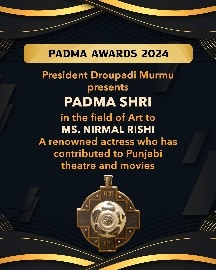 Nirmal Rishi awarded Padma Shri