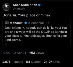 Shah Rukh Khan retweets