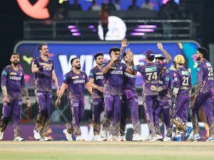 KKR celebrating