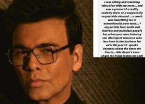 Karan Johar criticizes his mimicry