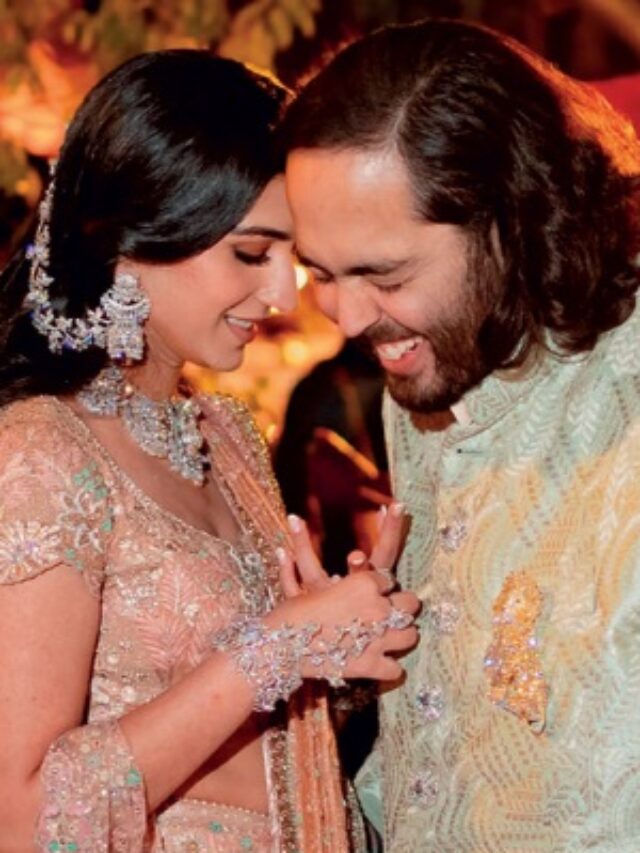 Anant Ambani with fiance Radhika Merchant