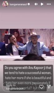 Kangana Ranaut Reacts to Annu Kapoor’s Comments