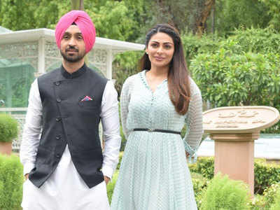 Neeru Bajwa and Diljit Dosanjh