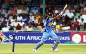 Rahul Dravid playing for India 