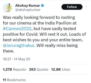 Akshay Kumar's may tweet