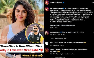 Mrunal Thakur Slams media in comment section