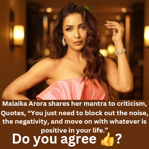 Malaika Arora shares her mantra to criticism