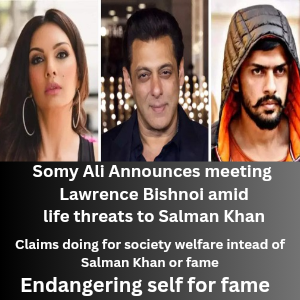 Somy Ali Announces meeting Lawrence Bishnoi amid threats to Salman Khan