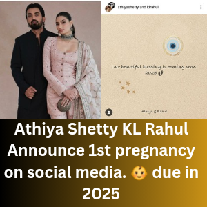 Athiya Shetty KL Rahul Announce 1st pregnancy on social media. 👶 due in 2025