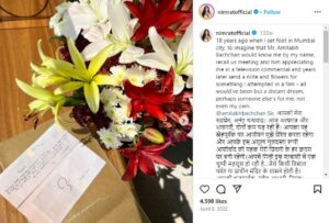 Nimrat Kaur thanks Amitabh Bachchan