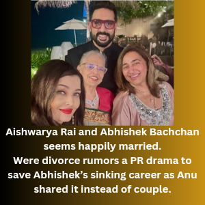 Aishwarya Rai and Abhishek Bachchan seems happily married leaving fans to confused