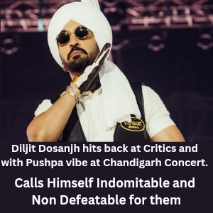 Diljit Dosanjh hits back at Critics with Pushpa 2 vibe