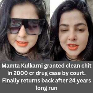 Mamta Kulkarni granted clean chit in 2000 cr drug case by court.