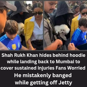 Shah Rukh Khan hides behind his hoodie while landing back to Mumbai