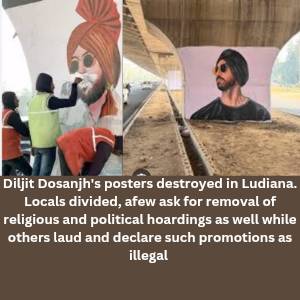 Diljit Dosanjh's posters destroyed in Ludiana. Locals divided
