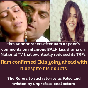 Ekta Kapoor reacts after Ram Kapoor’s comments on infamous BALH kiss drama